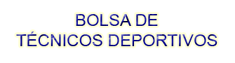 bolsa de t&eacute;cnicos deportivos